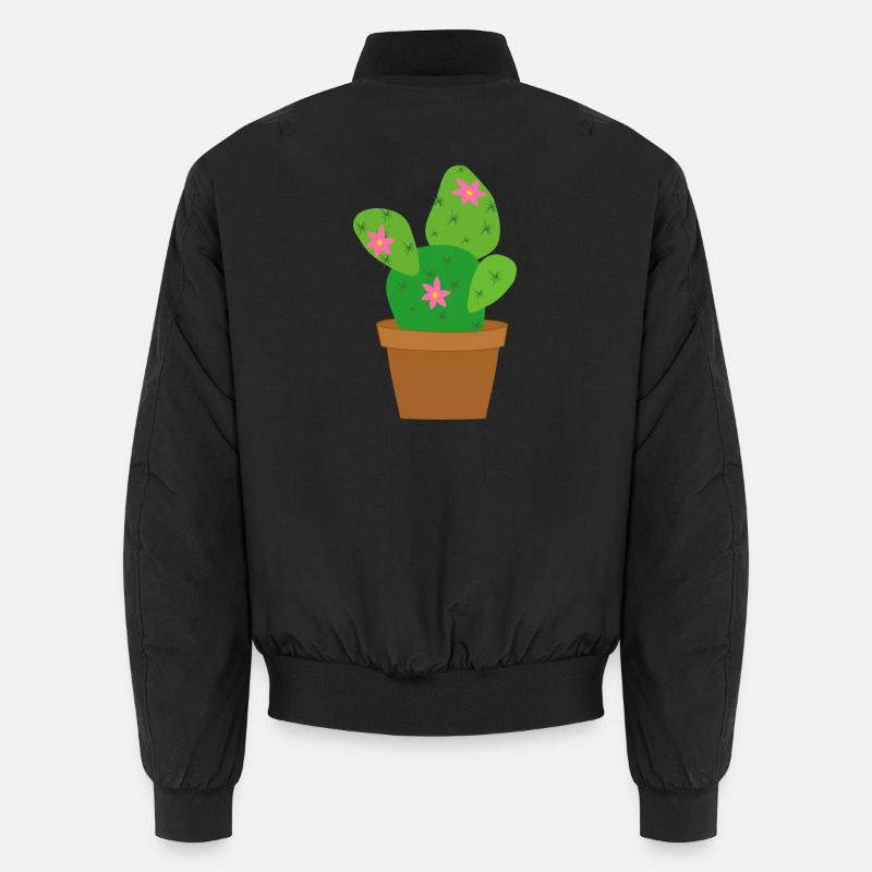 Kaktus - Unisex Bomberjacke - Schwarz