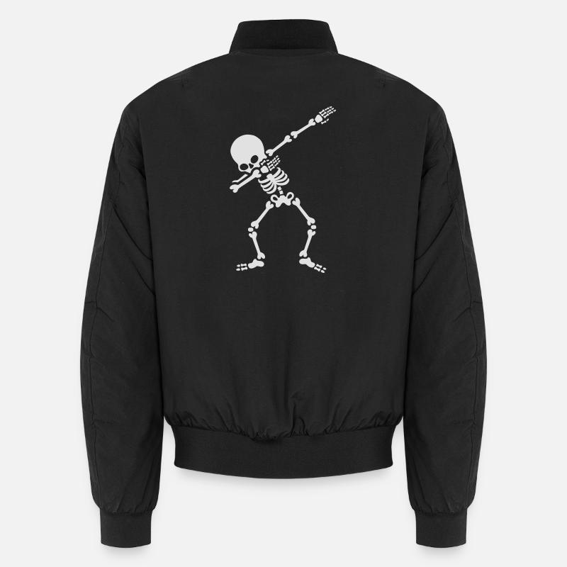 Squelette Dabbing (Dab) - Bomber unisexe - noir