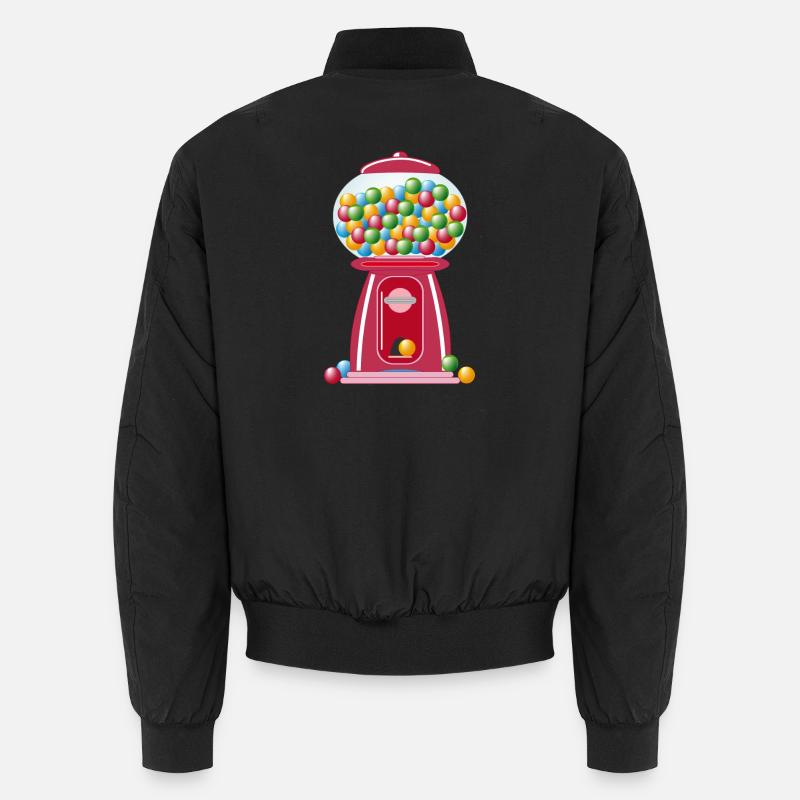 nostalgic red retro chewing gum vending machine Unisex Bomber Jacket