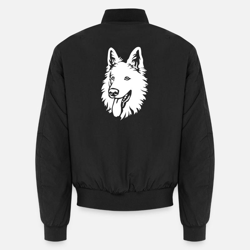 Swiss Shepherd Head "Black Edition" - Unisex Bomber Jacket - black