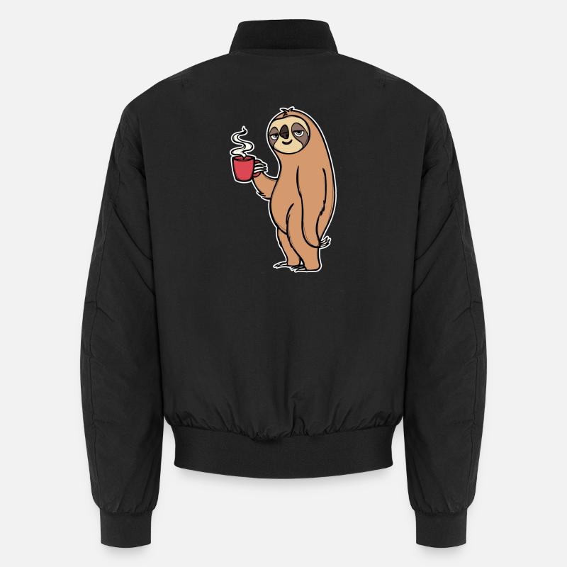 Animal Late Riser Sloth Mammal Lazy Tired Unisex Bomber Jacket