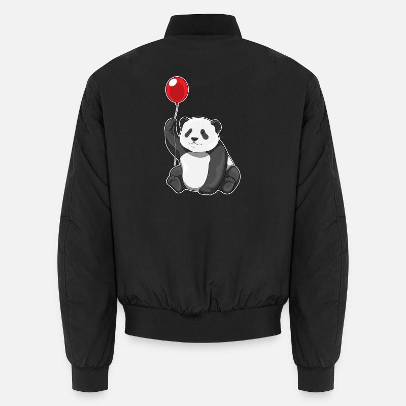 Panda Luftballon - Unisex Bomberjacke - Schwarz