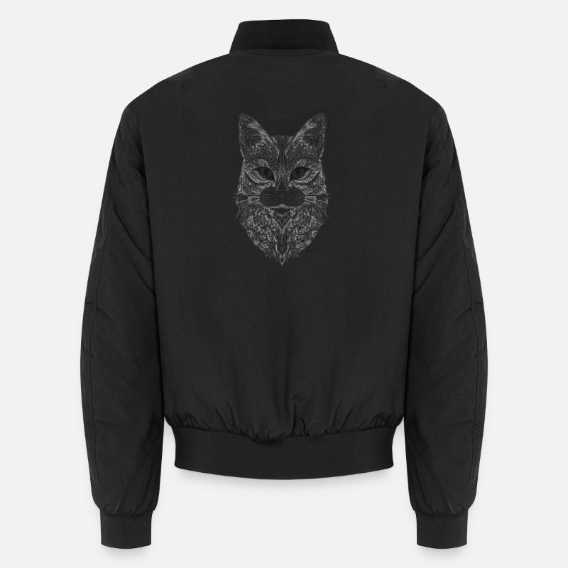 Conception de Mandala de chat Bomber unisexe