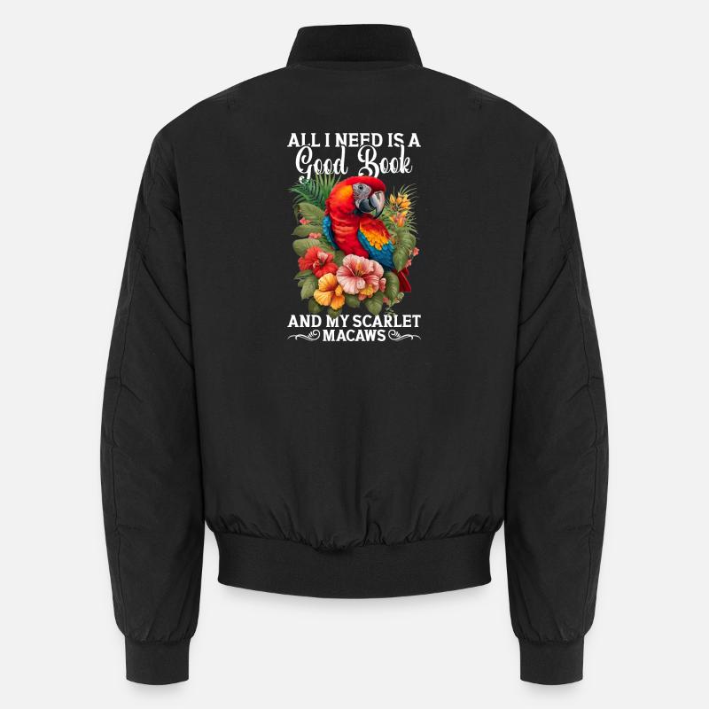 Scarlet Macaw's Design Unisex Bomber Jacket