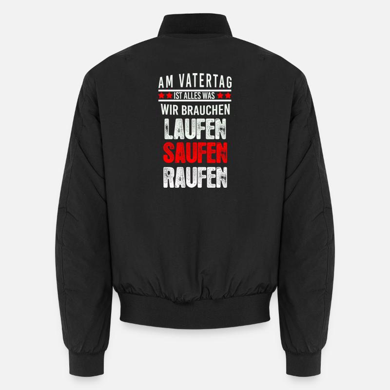 Father's Day Fun: Booze Run Brawl Design Unisex Bomber Jacket