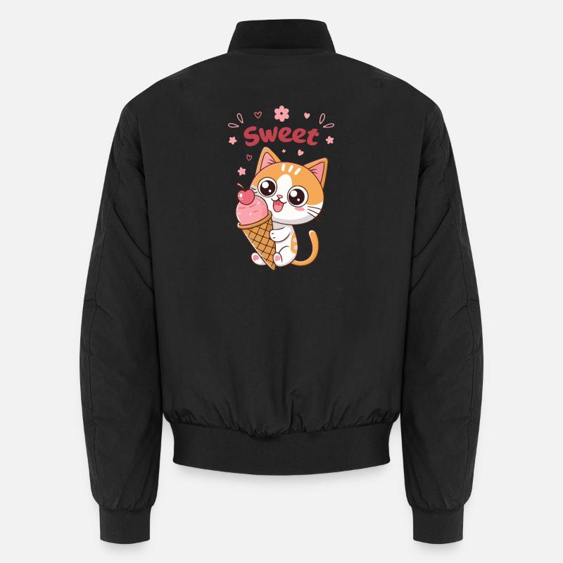 Kawaii Sweet Glazed Kitten Unisex Bomber Jacket