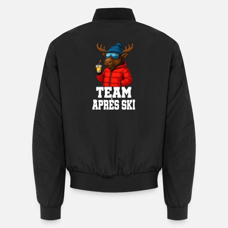 Team Après Ski - Moose with Schnapps - Party Crew Unisex Bomber Jacket