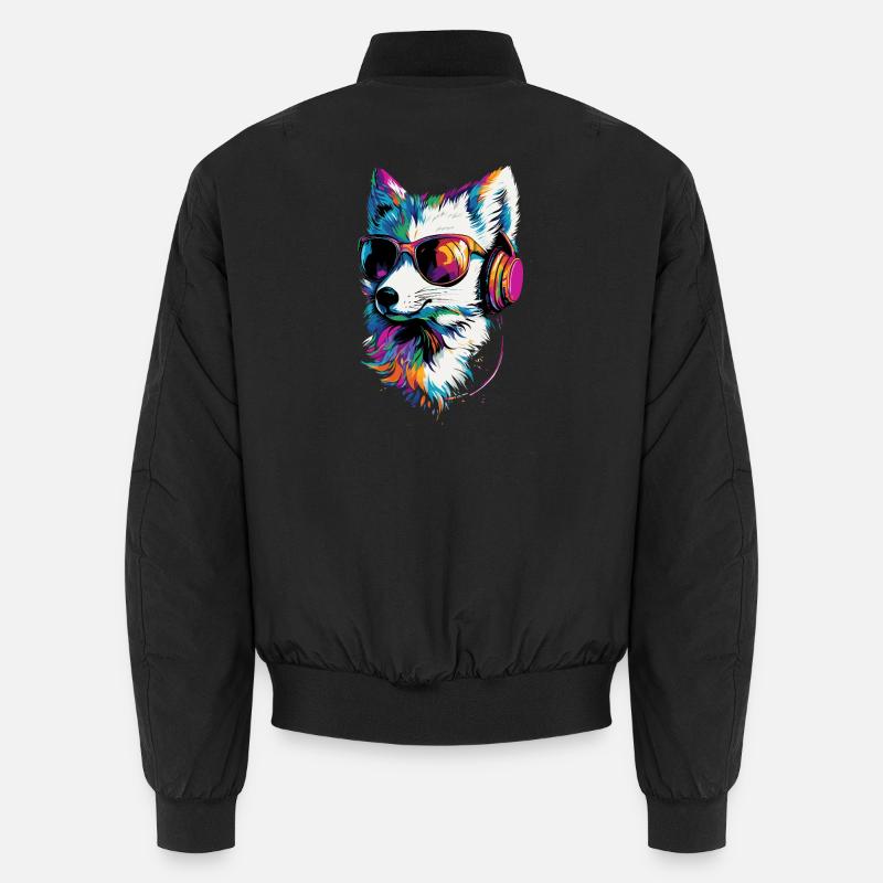 Polarfuchs Schneefuchs Eisfuchs Süßer Weißer Fuchs Unisex Bomberjacke