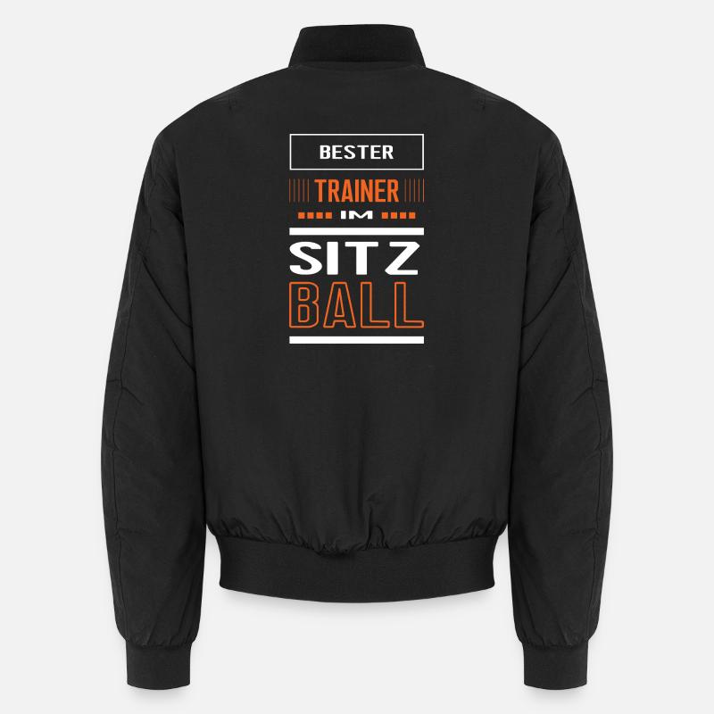 Bester Sitzball Trainer Sitzballtrainer Training - Unisex Bomberjacke - Schwarz