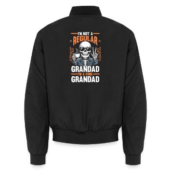Cool GrandfatherCoffee Granddad Grandpa - Unisex Bomberjacke - Schwarz - Hinten - AI Model Male 185 light (185cm)