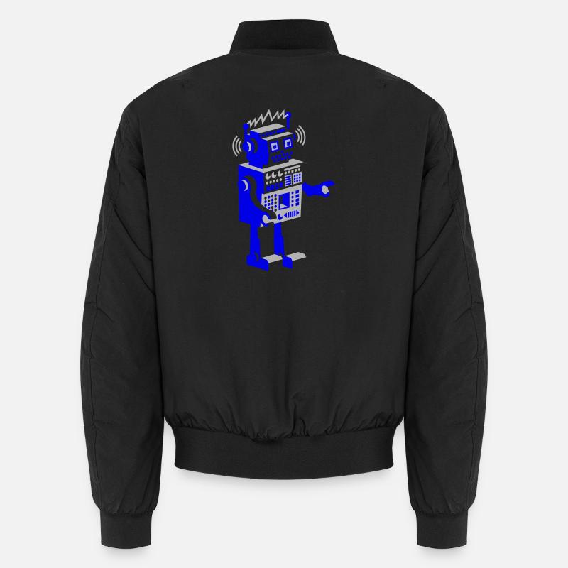 roboter retro robot Unisex Bomberjacke