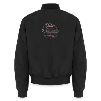 Danke, dass du meinen Arbeitstag rettest - Unisex Bomberjacke - Schwarz - Hinten - AI Model Male 185 light (185cm)