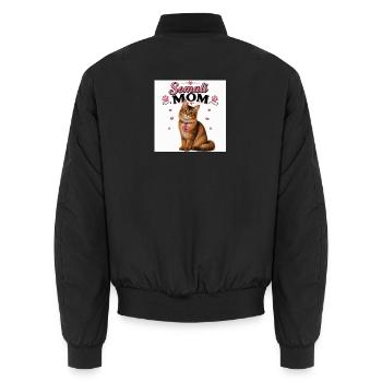 Maman Chat Somalien Amour - Bomber unisexe - noir - Dos - AI Model Male 185 light (185cm)
