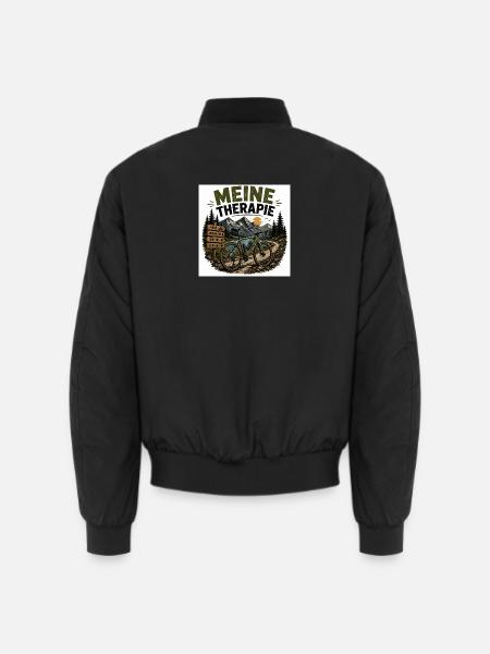 Meine Therapie: Bergbike Auszeit - Unisex Bomberjacke - Schwarz