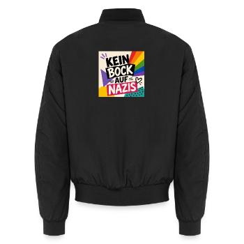Kein bock auf n - Unisex Bomberjacke - Schwarz - Hinten - AI Model Male 185 light (185cm)