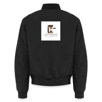 Espresso Club Emblem - Unisex Bomberjacke - Schwarz - Hinten - AI Model Male 185 light (185cm)