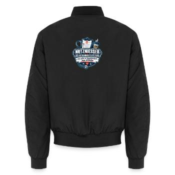 Nutznießer des Gesundheitssystems - Unisex Bomberjacke - Schwarz - Hinten - AI Model Male 185 light (185cm)