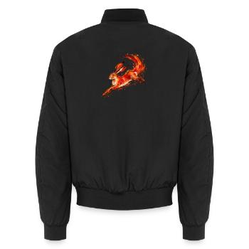 Feuerhase Sprinter - Unisex Bomberjacke - Schwarz - Hinten - AI Model Male 185 light (185cm)