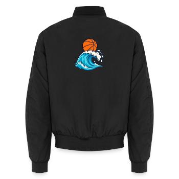 Basketball Wave - Unisex Bomberjacke - Schwarz - Hinten - AI Model Male 185 light (185cm)
