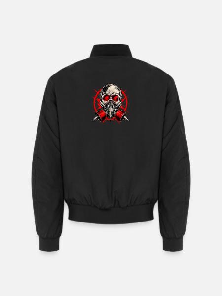 Red Skull Gasmasken-Illustration - Unisex Bomberjacke - Schwarz