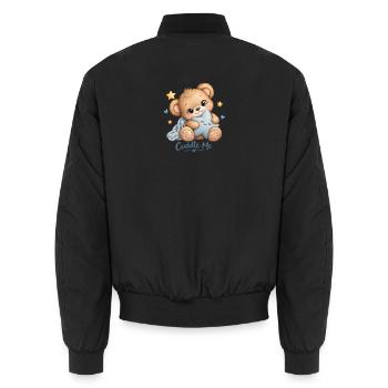 Kuscheltier Sternenfreund - Unisex Bomberjacke - Schwarz - Hinten - AI Model Male 185 light (185cm)