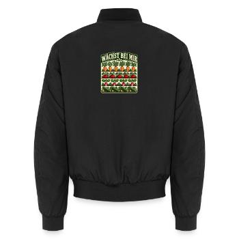 Wächst bei mir Gemüse - Unisex Bomberjacke - Schwarz - Hinten - AI Model Male 185 light (185cm)