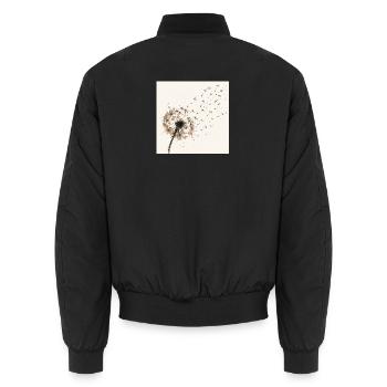Löwenzahnwind - Neurodiversität - Unisex Bomberjacke - Schwarz - Hinten - AI Model Male 185 light (185cm)