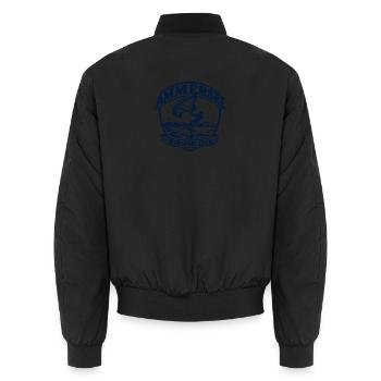 Ammersee Wingfoil Club Logo - Unisex Bomberjacke - Schwarz - Hinten - AI Model Male 185 light (185cm)