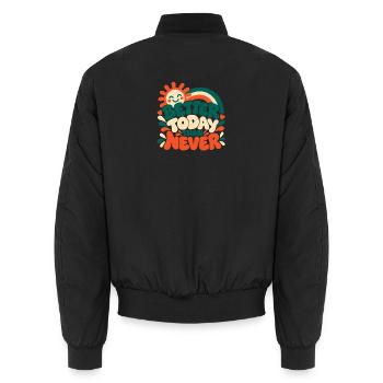 Better Today Than Never - Unisex Bomberjacke - Schwarz - Hinten - AI Model Male 185 light (185cm)