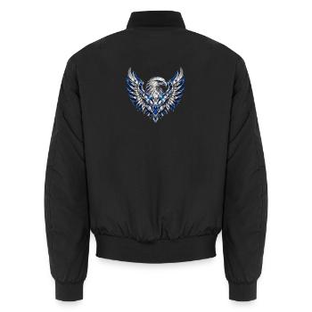 Silver Storm Eagle - Unisex Bomberjacke - Schwarz - Hinten - AI Model Male 185 light (185cm)