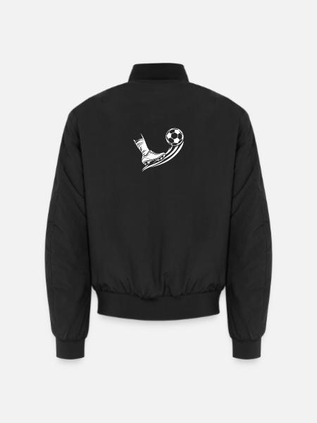 Fußballschuh mit Kometenball - Unisex Bomberjacke - Schwarz