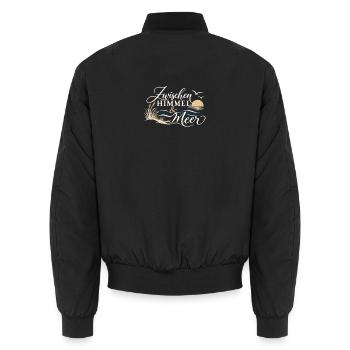 Zwischen Himmel & Meer - Unisex Bomberjacke - Schwarz - Hinten - AI Model Male 185 light (185cm)