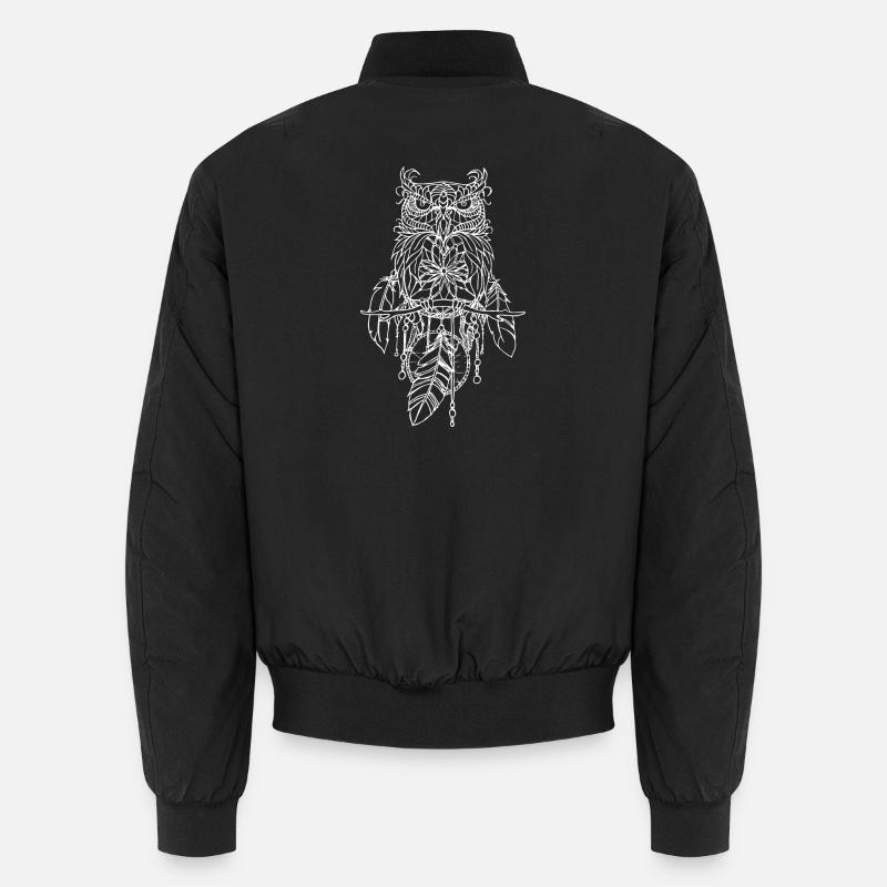 Traum Eule - Unisex Bomberjacke - Schwarz