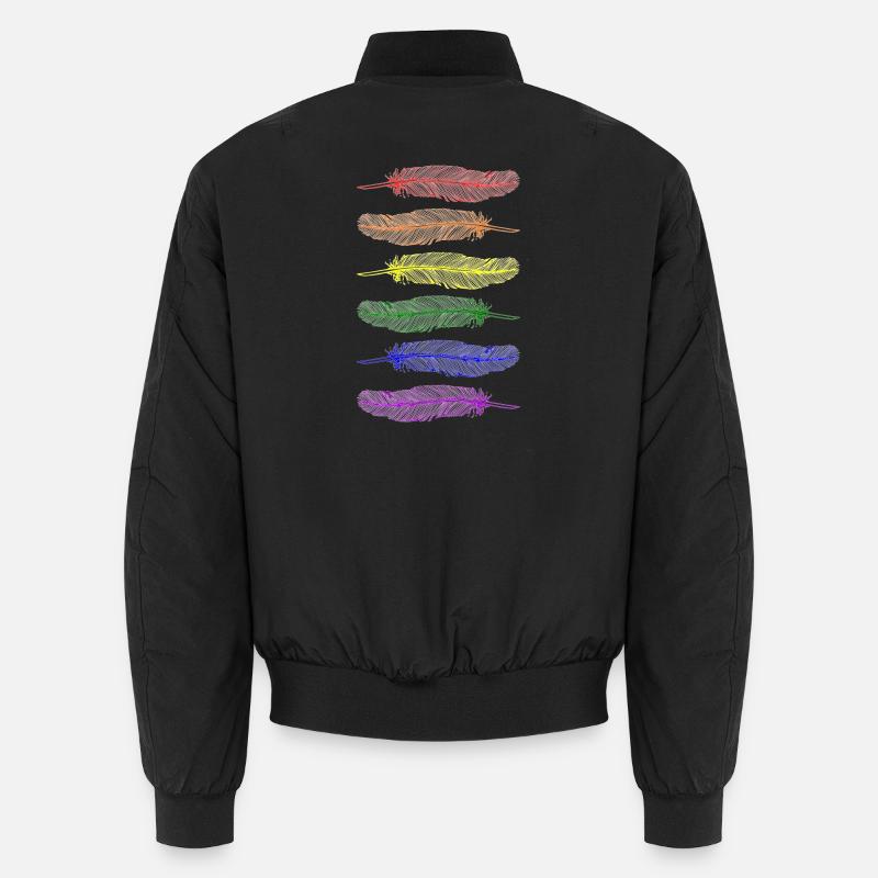 Plumes Arc-en-ciel Bomber unisexe