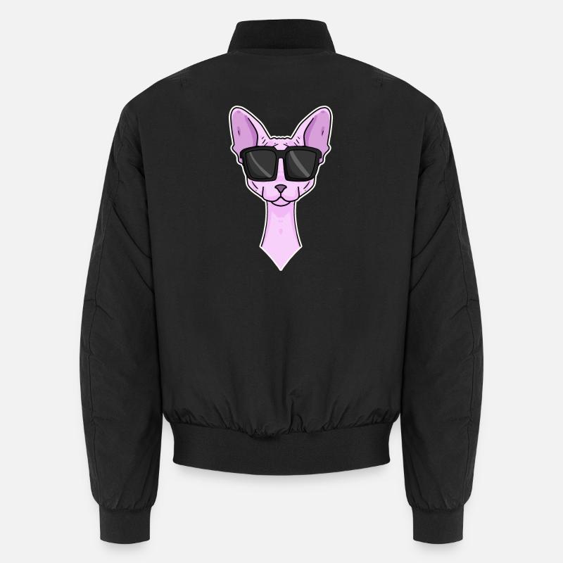 Chat cool avec lunettes de soleil - race de chat Sphynx Bomber unisexe