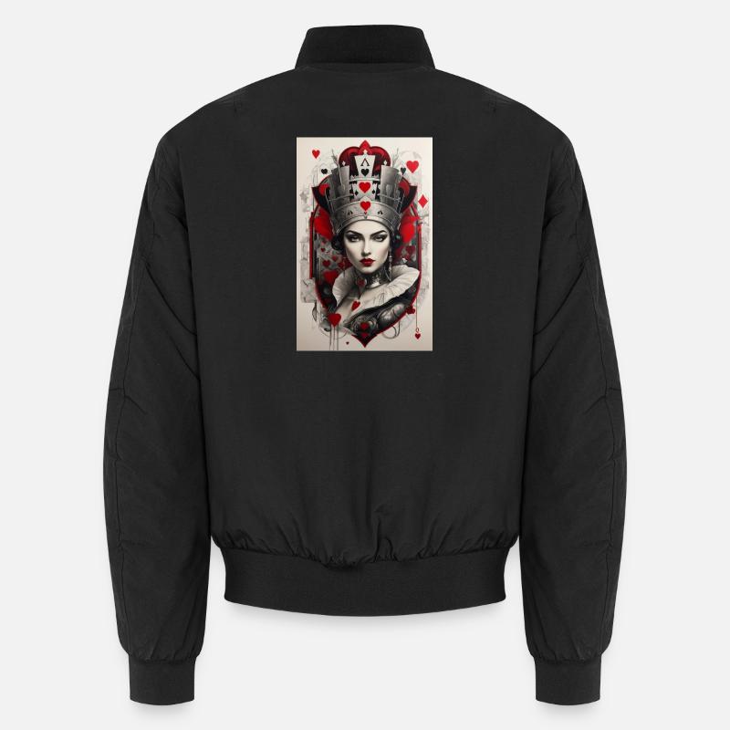 Fantasy-Cyberpunk der Königin der Herzen - Unisex Bomberjacke - Schwarz