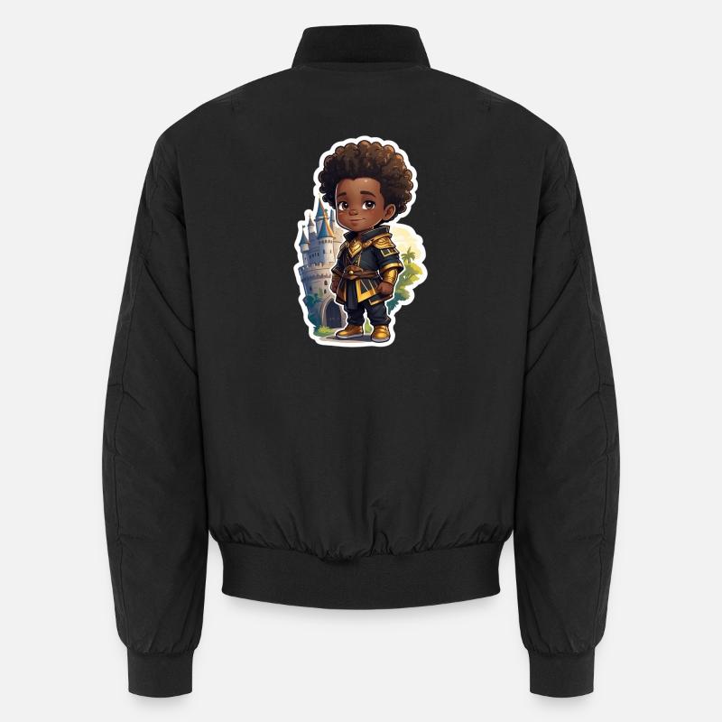 Vollmond-Krieger Jungen Design - Unisex Bomberjacke - Schwarz