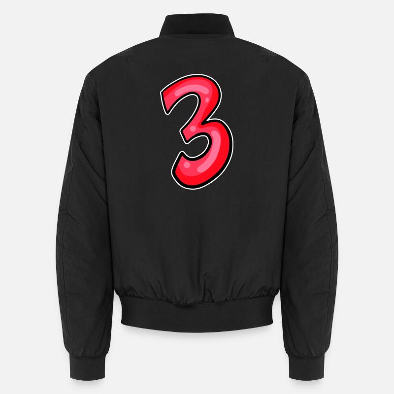 Trois - 3 - Numéro 3 - Numéro 3 Bomber unisexe