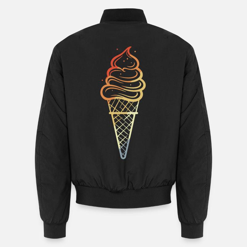 Eiswaffel Skizze Retro Style Unisex Bomberjacke