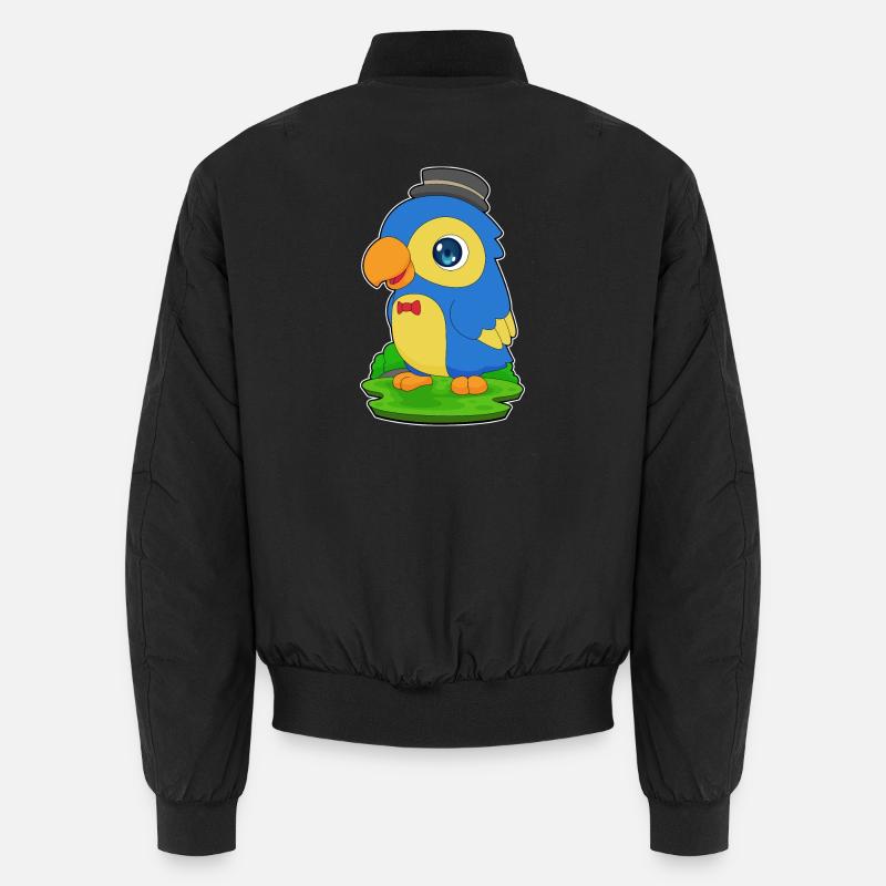 Parrot Gentleman Bow Tie Unisex Bomber Jacket