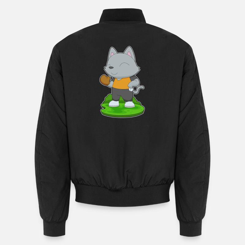 Cat Baseball Gant de baseball - Bomber unisexe - noir