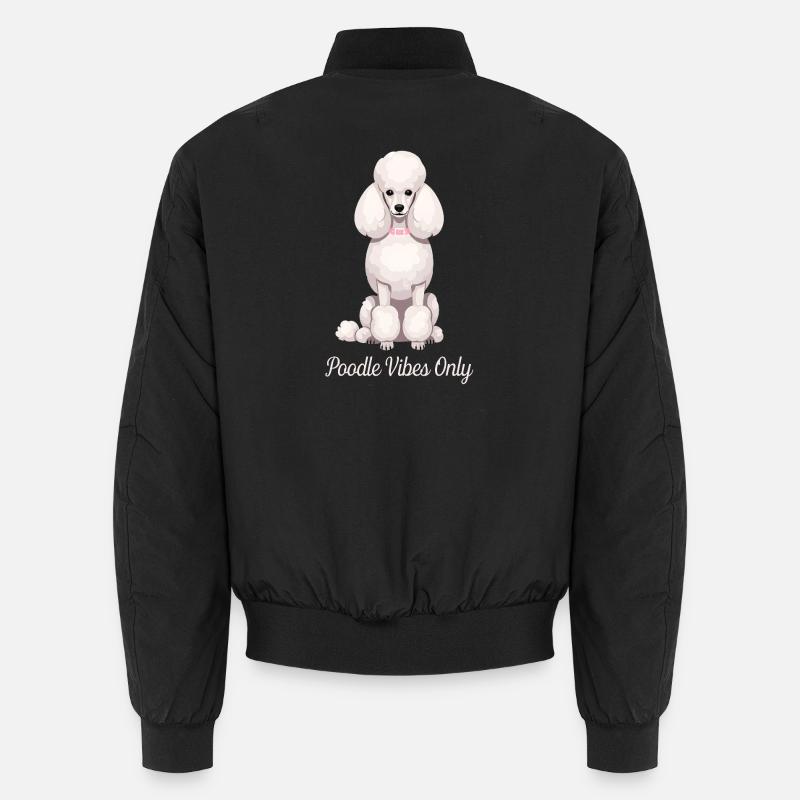 Poodle Vibes Only - Elegant Poodle Unisex Bomber Jacket