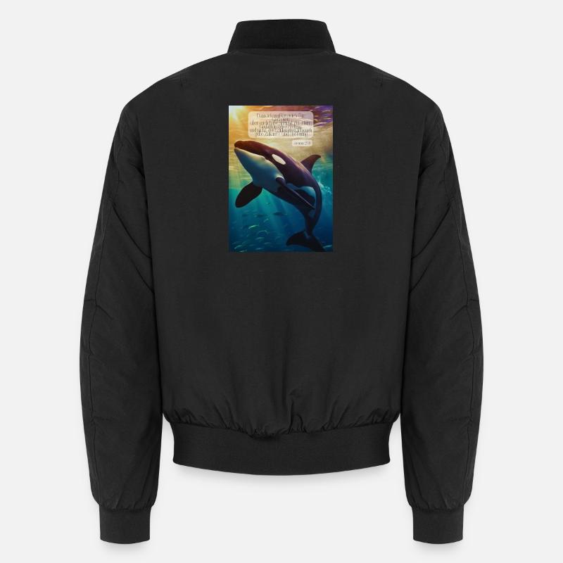 Orca Unterwasser Hoffnungsvers - Unisex Bomberjacke - Schwarz
