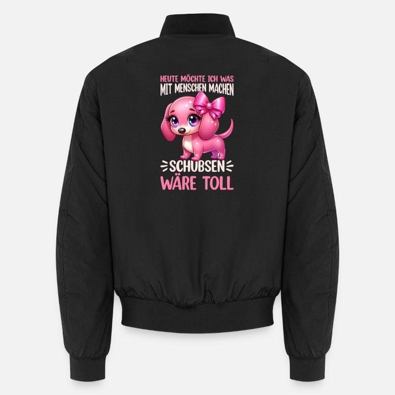Heute Möchte Ich Was Mit Menschen Machen Schubsen Unisex Bomberjacke