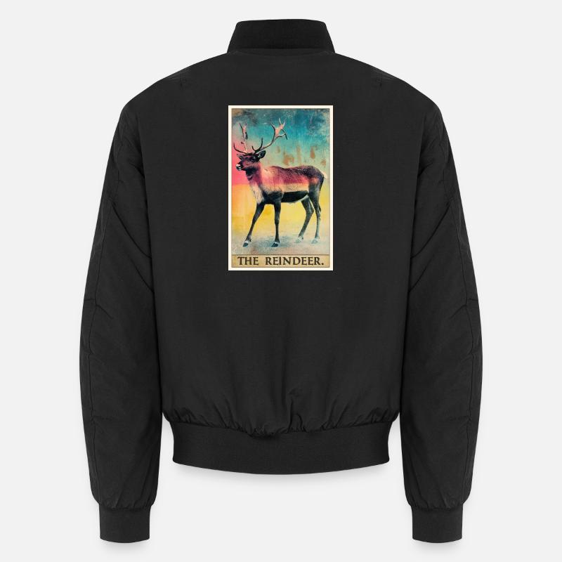 Reindeer Reindeer - Unisex Bomber Jacket - black