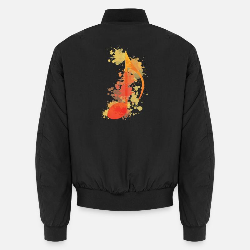 Musik Aquarell Stil - Unisex Bomberjacke - Schwarz