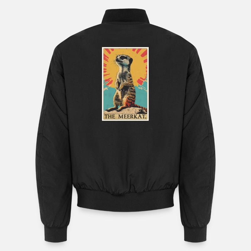 Suricate Erdmännchen - Bomber unisexe - noir