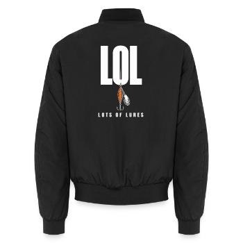 LOL Beaucoup de leurres, motif drôle de pêcheur pour - Bomber unisexe - noir - Dos - AI Model Male 185 light (185cm)
