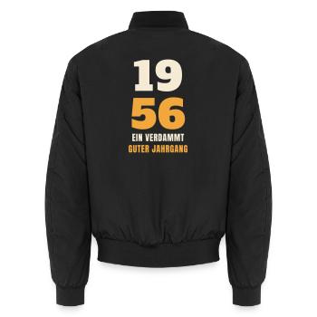 1956 Ein verdammt guter Jahrgang 70. Geburtstag - Unisex Bomberjacke - Schwarz - Hinten - AI Model Male 185 light (185cm)