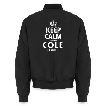 COLE Handle It - Unisex Bomberjacke - Schwarz - Hinten - AI Model Male 185 light (185cm)